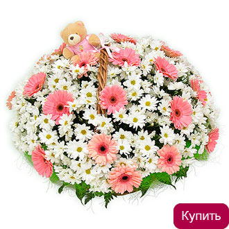 Корзина цветов Летняя прогулка