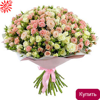 Разноцветные кустовые розы